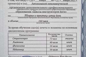 Сертификаты Виктории Фроловой
